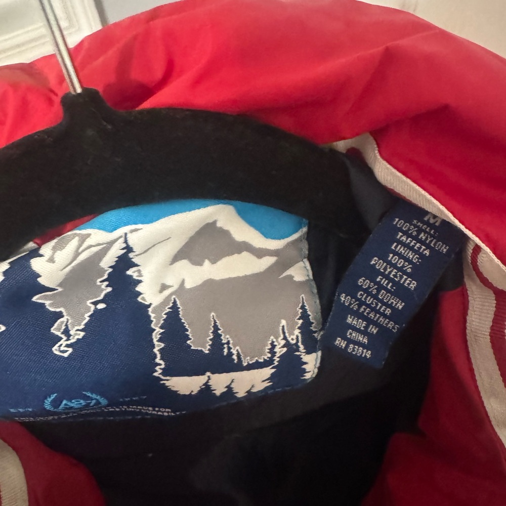 Red Puffer Jacket Medium - image 2